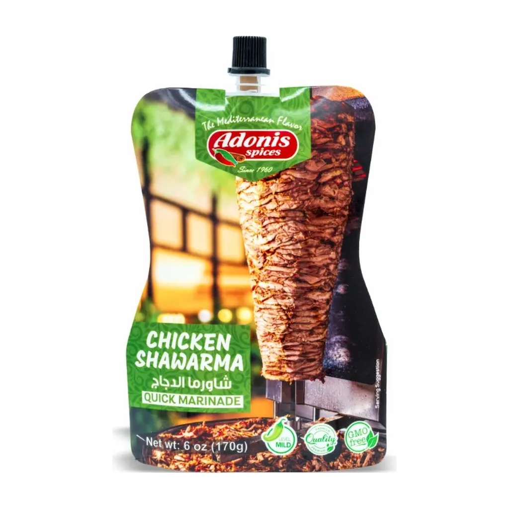 Adonis Chicken Shawarma Marinade Pouch 10x6oz