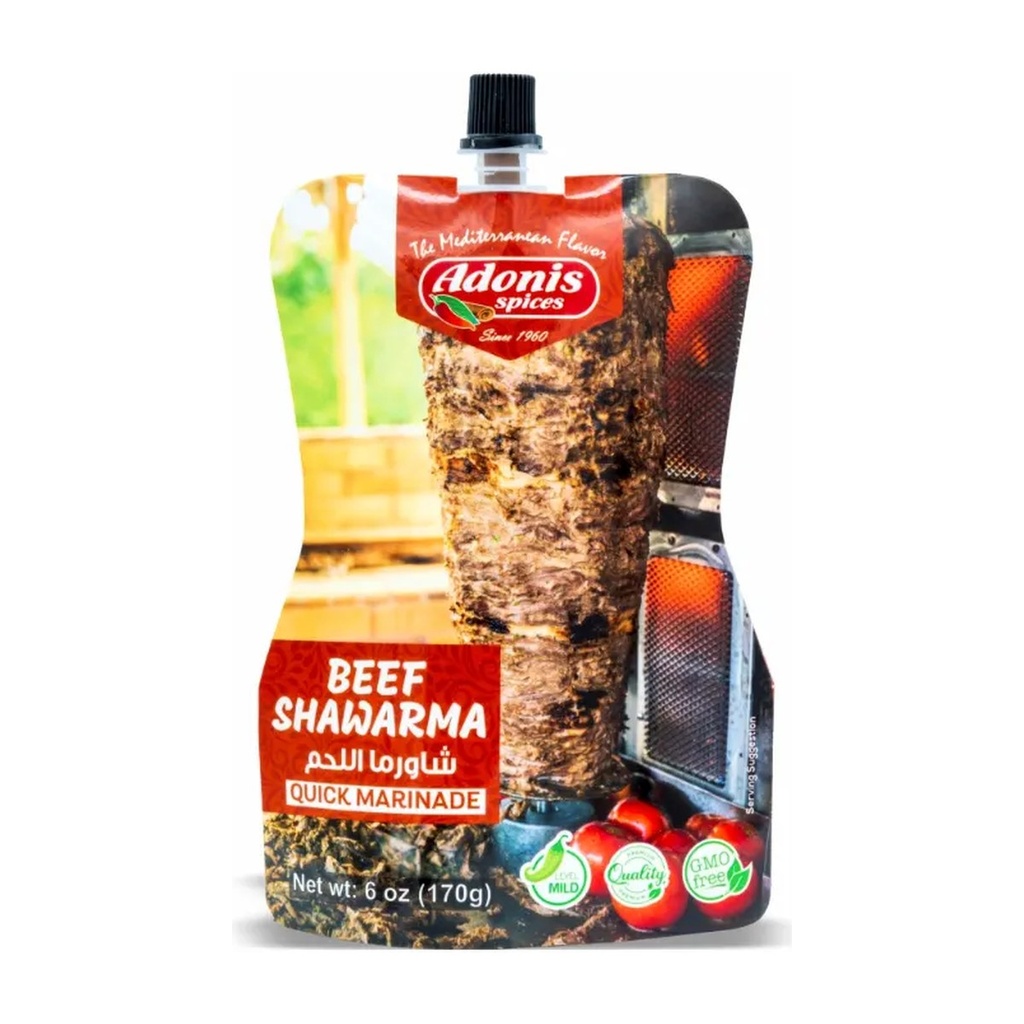 Adonis Beef Shawarma Marinade Pouch 10x6oz