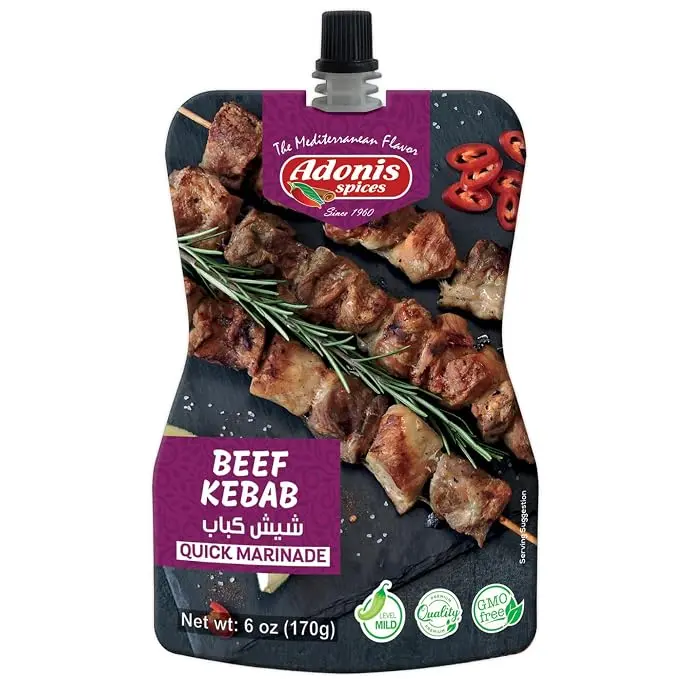 Adonis Beef Kebab Marinade Pouch 10x6oz 