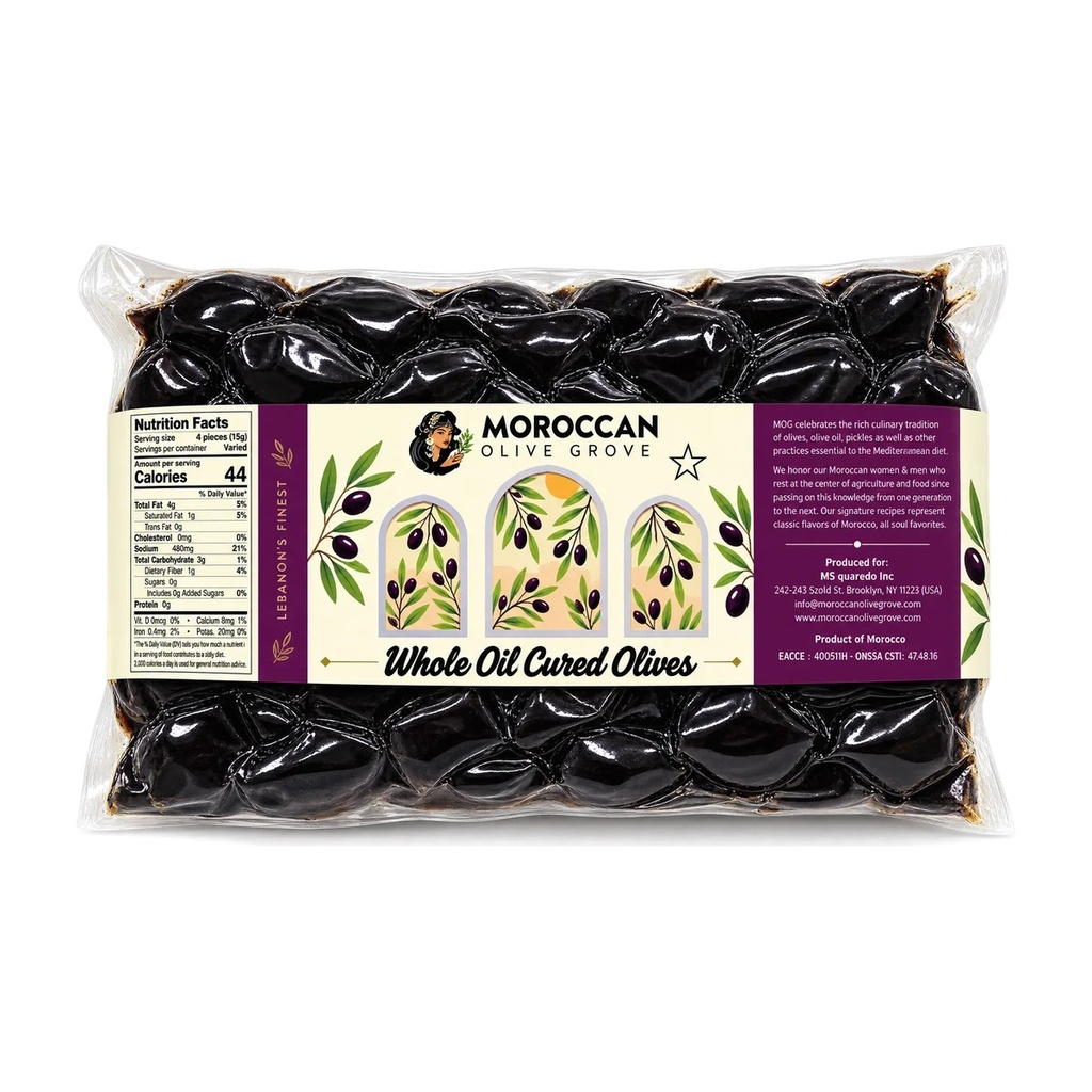 Whole Oil Cured Olives 20x500g