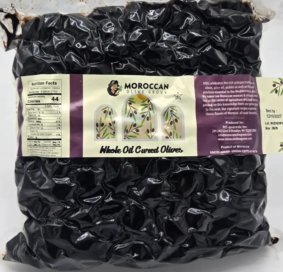 Whole Oil Cured Olives 5x2kg