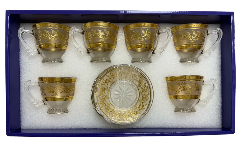 Golden Wheat Tea Cup, Set of 6