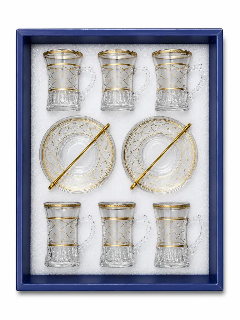 Gold Filigree Tea Cup, Set of 6