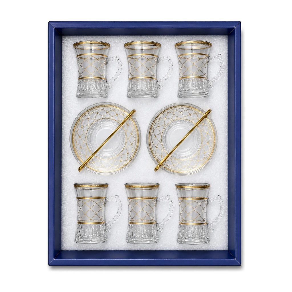 Gold Filigree Tea Cup, Set of 6