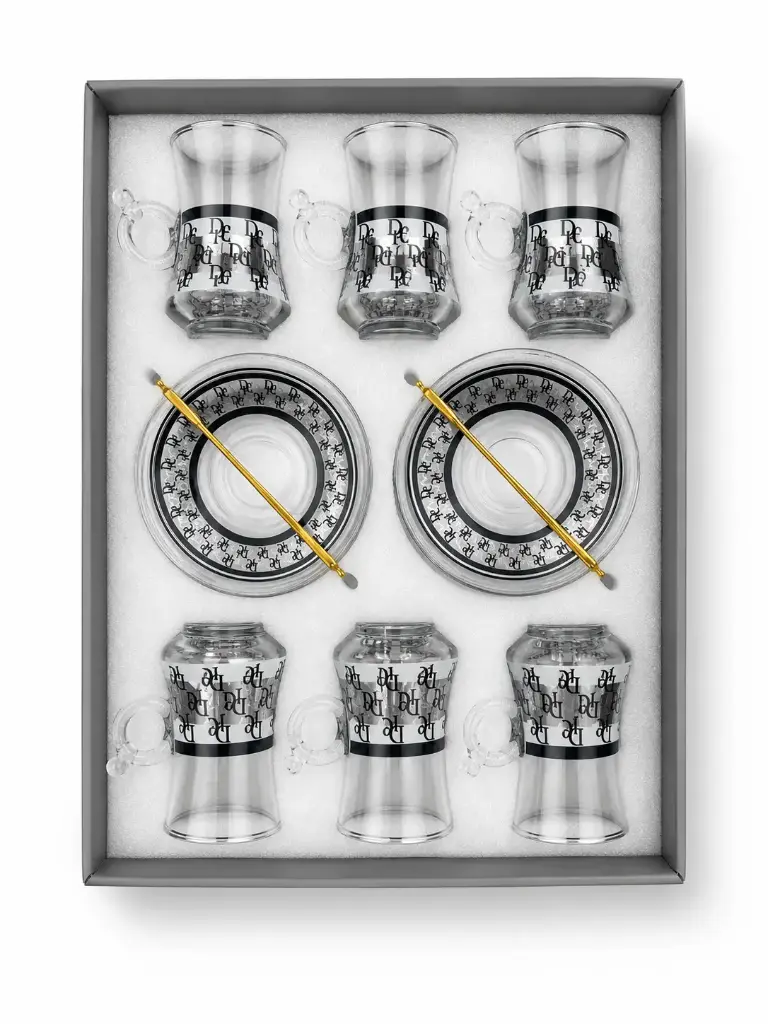 Tea Cups Set w/Saucers (Set of 6)