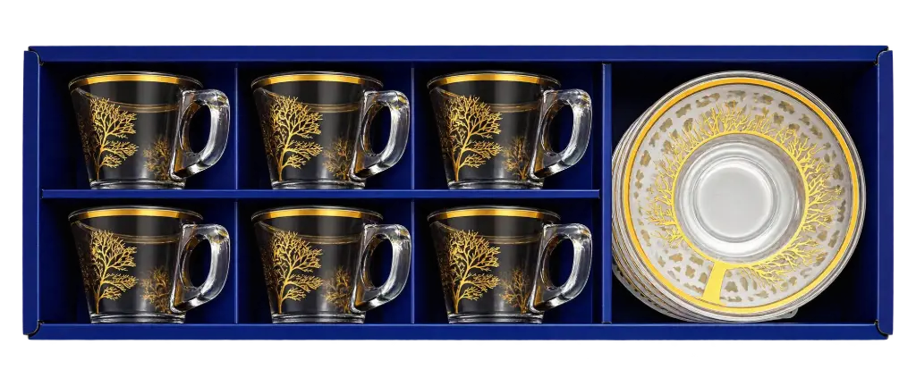 Golden Tree Tea Cup, Set of 6