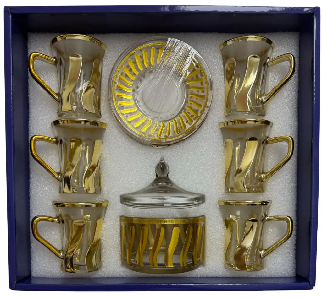Golden Wave Tea Cup, Set of 6