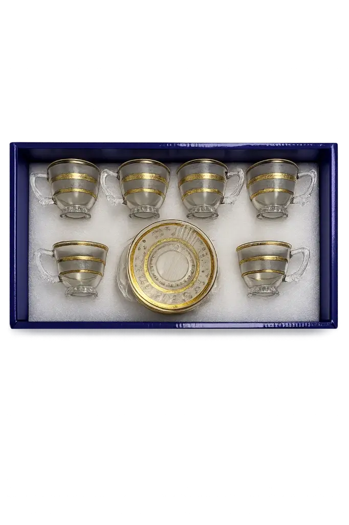 Small Gold Stripped Tea Cup - Set of 6