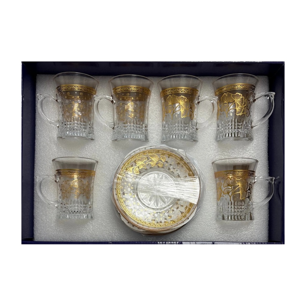 Golden Ginkgo Tea Cup, Set of 6