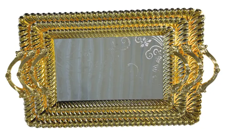 Tray Stainless 3Pcs - (T1782) Silver 