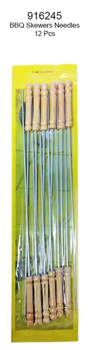 BBQ Skewers Needles W/ Handles 12Pcs