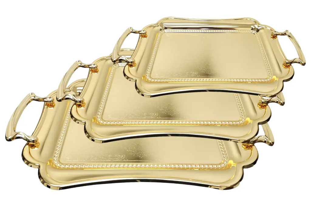 Tray Stainless 3Pcs - (T1528)