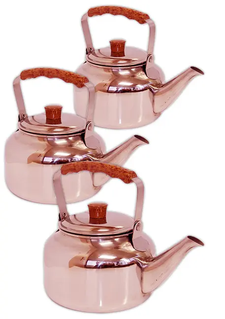 Tea Pots Set of 3 - Rose Gold