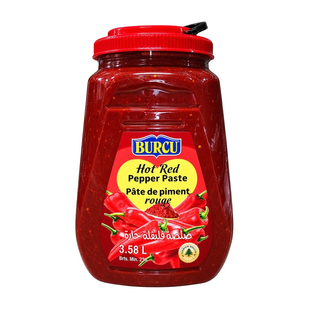 Pepper Paste Hot In Plastic Jar Hot (Burcu) 4x4200G
