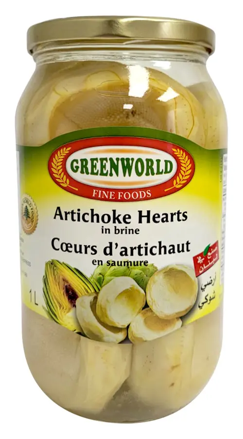 Artichokes Hearts Pickled GW 12X1L (Lebanese)
