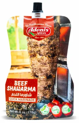 [60-814-1] Adonis Beef Shawarma Marinade Pouch 10x6oz