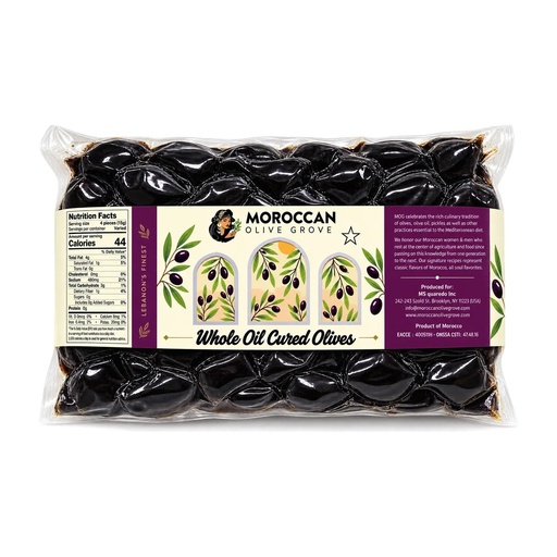 [000413] Whole Oil Cured Olives 20x500g