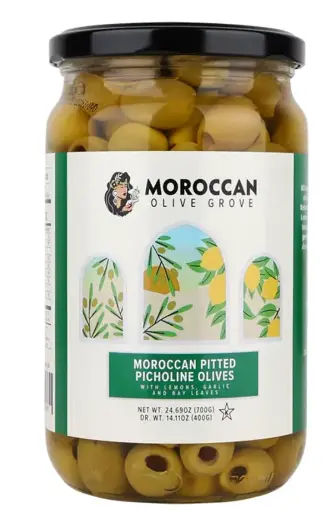 [000142] Moroccan Picholine Olives 8x24.69oz