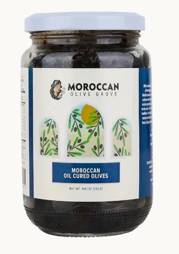 [000145] Oil Cured Moroccan Olives 7oz.
