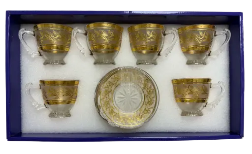 [917532] Golden Wheat Tea Cup, Set of 6