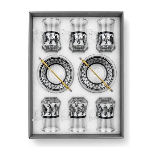 [917945] Tea Cups Set w/Saucers (Set of 6)
