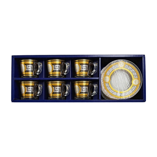 [918515] Medusa Mini Gold Espresso Cups, Set of 6