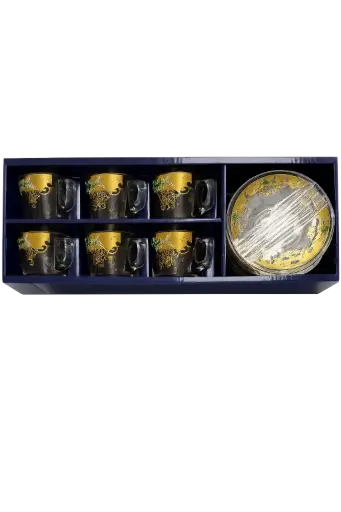 [918553] Golden Vine Tea Cup, Set of 6