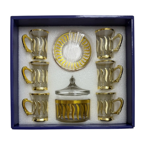 [918621] Golden Crest Tea Cup, Set of 6