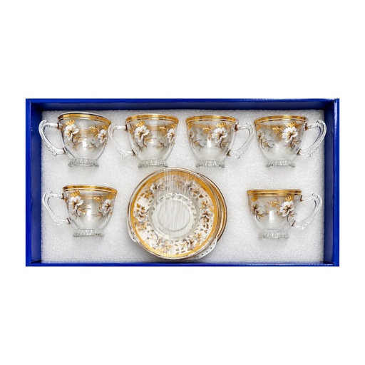 [918669] Gold Cherry Blossom Tea Cup, Set of 6