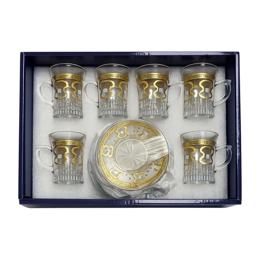 [921362] Golden Crest Tea Cup, Set of 6
