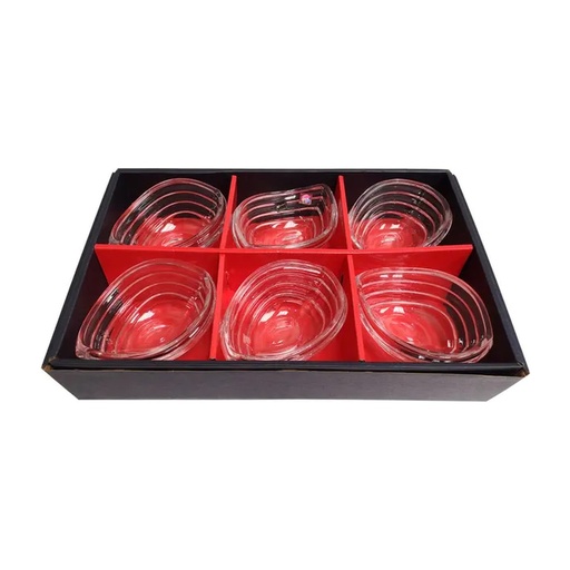 [922048] Crystal Serving Bowls  6Pcs (Phoenix)