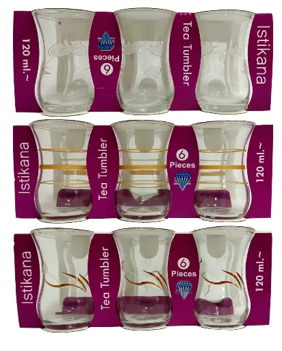 [920518] Tea Cups Ajami Assorted 120mL 6Pcs