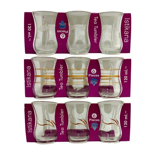 [920518] Tea Cups Ajami Assorted 120mL 6Pcs