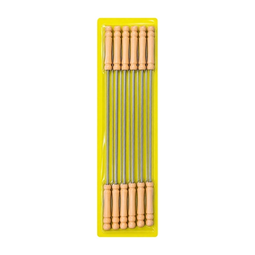 [916245] BBQ Skewers Needles W/ Handles 12Pcs