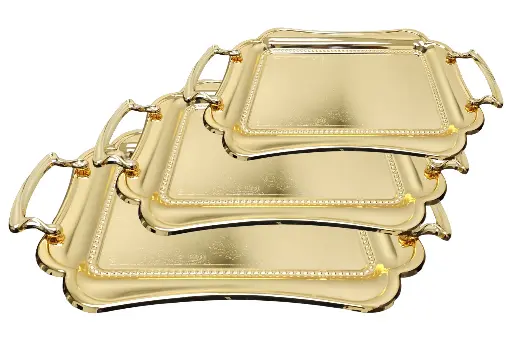 [901890] Tray Stainless 3Pcs - (T1528)